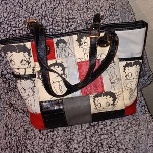 Betty Boop Shoulder Purse Handbag Bradford Exchange, 16”, Pockets, Adjustable